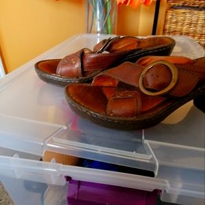 Born brown leather sandals